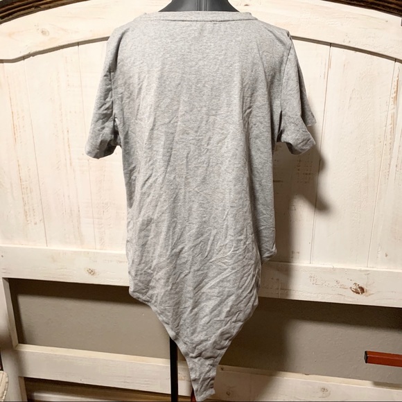 Gray Eloquii Short Sleeve Body Suit - Picture 4 of 9